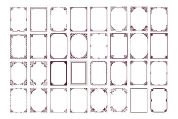 Wall Mural - ornamental label frames. decorative vintage frame and retro badge