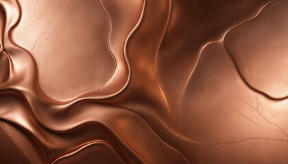 Wall Mural - Embossed copper surface with glowing, metallic sheen