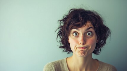 Wall Mural - an intentionally unflattering image of someone caught in an awkward moment, showing a lack of confid