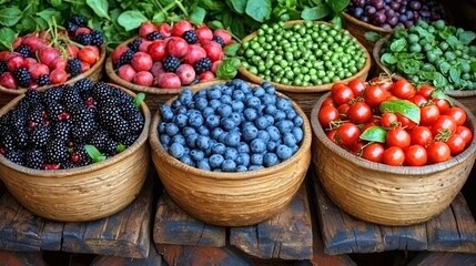 Poster - A nutrition education workshop with interactive displays on healthy choices Stock Photo with side copy space