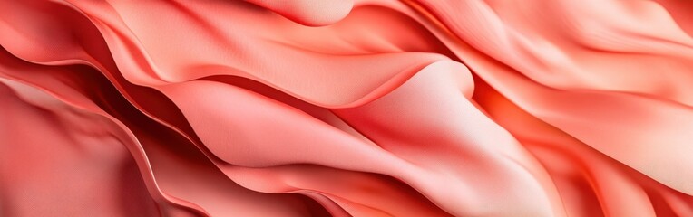 Aufkleber - Abstract composition in pastel coral hues creates an elegant, natural aesthetic with flowing, asymmetrical shapes