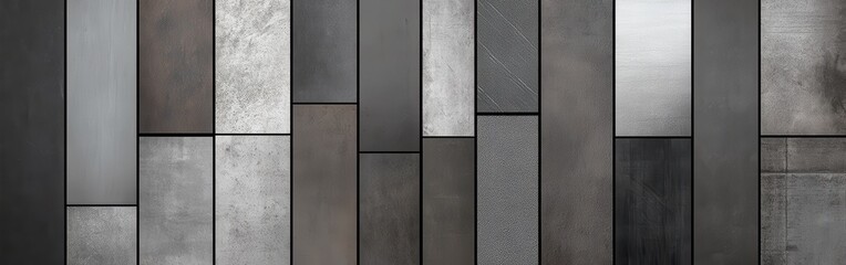 Poster - Sleek monochrome design featuring geometric patterns in varying shades of gray showcasing simplicity and elegance in modern art