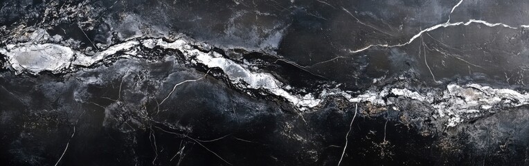 Leinwandbilder - Rugged concrete surface displaying deep charcoal and slate gray with silver streaks and subtle cracks for a bold industrial aesthetic
