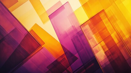 Aufkleber - Vibrant geometric design showcasing sunset colors in a captivating layout