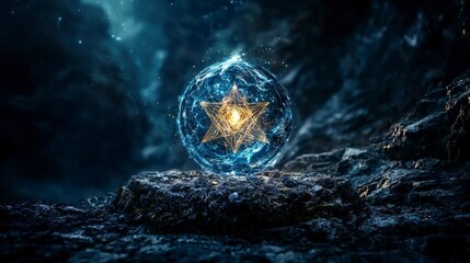Poster - Ethereal light illuminates a soulsearching journey through a mystical realm of discovery
