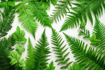 Wall Mural - Green Natural Fern Leaf Background