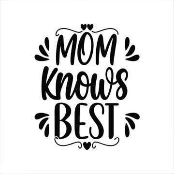 Happy mother's day typography design with white background