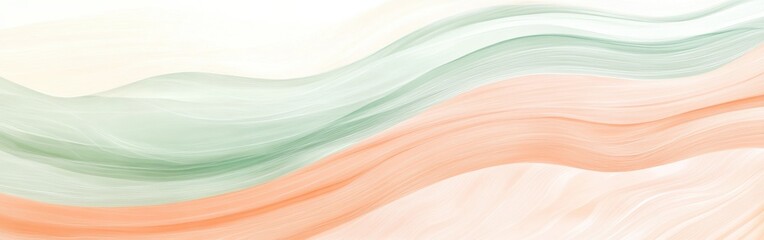 Poster - Soft gradient of minimalist pencil strokes flowing gently in pastel tones
