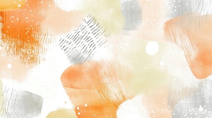 Aufkleber - Minimalist pastel backdrop featuring subtle pencil strokes in warm hues