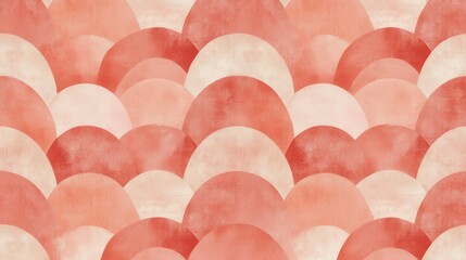 Poster - Monochromatic minimalist pattern featuring soft muted colors in overlapping circular shapes