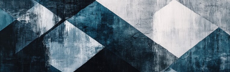 Leinwandbilder - Bold minimalist design featuring pencil strokes in geometric patterns with a striking color palette