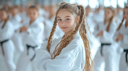 Aufkleber - 12011935 66 High-energy physical fitness activities such as dance or martial arts classes Stock Photo with side copy space