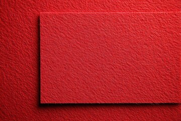 Poster - Vibrant red textured background with a smooth panel perfect for design projects and artistic presentations.