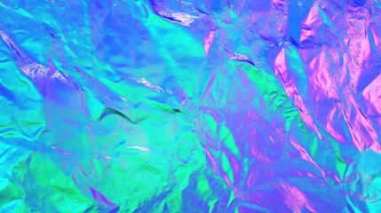 Poster - vibrant holographic texture with shimmering colors, perfect for creative backgrounds or artistic pro