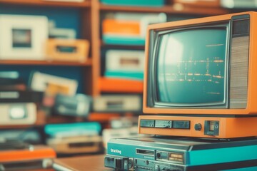 Poster - A vintage TV with 