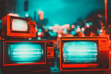 Poster - A vintage TV with 
