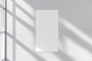 Poster - Minimalistic blank canvas on a concrete wall, perfect for creative projects and artistic displays in modern interiors.