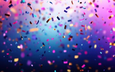 Poster - a vibrant background filled with colorful confetti, creating a festive atmosphere for celebrations a