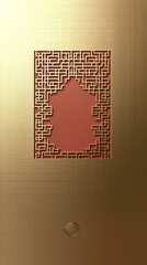 Wall Mural - Elegant Minimalist Chinese New Year Frame Featuring Traditional Design Elements with a Focus on the Rich Symbolism of New Beginnings and Prosperity