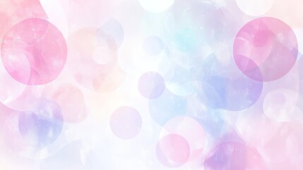 Aufkleber - A charming abstract background of soft pastel circles and squares, artistically arranged to inspire creativity and evoke a sense of tranquility