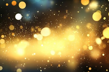 Poster - A mesmerizing bokeh effect with golden and luminous circles creating a magical and enchanting background.