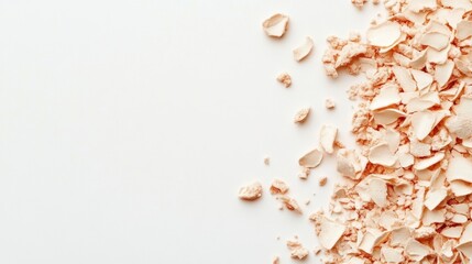 Poster - Delicate floral textures scattered on a clean surface, perfect for backgrounds or crafting inspiration.
