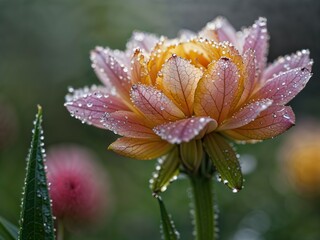 Wall Mural - flower with drops