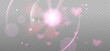© LanaSham - Pink abstract bokeh hearts overlay design. Romantic Valentines Holiday photo sparkle decoration. Vector effect