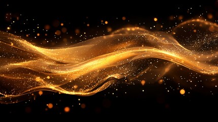 Fototapete - Innovative design showcased through a dynamic abstract digital background with luminous waves and brilliant colors
