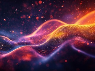 Fototapete - Creative Projects and Digital Media Enhanced by Dynamic Background Animation with Fluid Connectivity and Modern Aesthetic