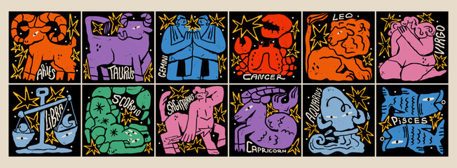 astrological zodiac signs. aries, taurus, leo, gemini, virgo, scorpio, libra, aquarius, sagittarius,