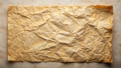 Aufkleber - High-resolution image of crumpled, aged, yellowish paper texture ideal for vintage designs and backgrounds