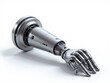 © SR Creative Idea - Futuristic Robotic Arm and Hand Metallic Silver Detailed 3D Render Technology Concept