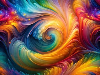 Wall Mural - Abstract Swirling Color Harmony: Captivating Generative AI Art for Design & Backgrounds