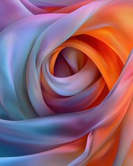 Poster - Flowing silklike textures glowing in a colorful abstract background artistic design digital art vivid environment close-up view