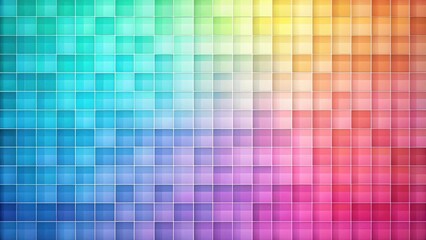 Aufkleber - Abstract Colorful Grid Pattern A Vibrant Mosaic of Hues and Shades