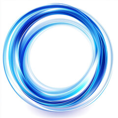 Poster - Swirling blue vortex creating a dynamic circular frame