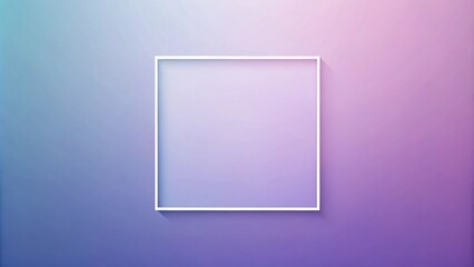 Aufkleber - A Simple White Square Frame on a Gradient Purple Background for Design Projects