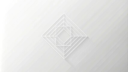 Leinwandbilder - Abstract White Geometric Pattern with Subtle Shadow and Lines