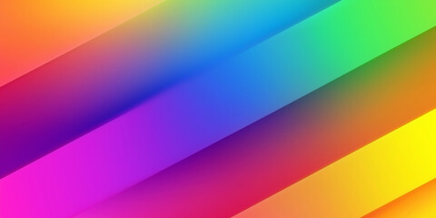 Poster - Colorful diagonal stripes creating a vibrant rainbow gradient background