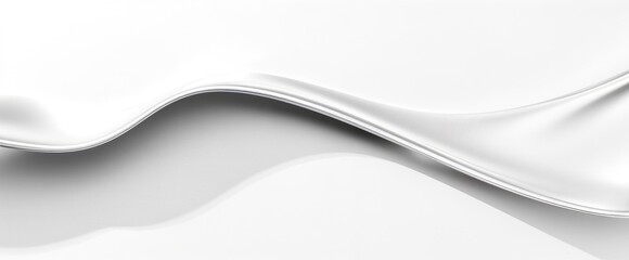 Poster - Abstract white wave flowing design Elegant smooth curves backgrounds design elements