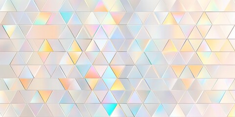Wall Mural - pastel iridescent triangles create a dreamy, geometric pattern.