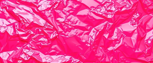 Poster - Abstract pink crinkled plastic texture Great for backgrounds and design projects