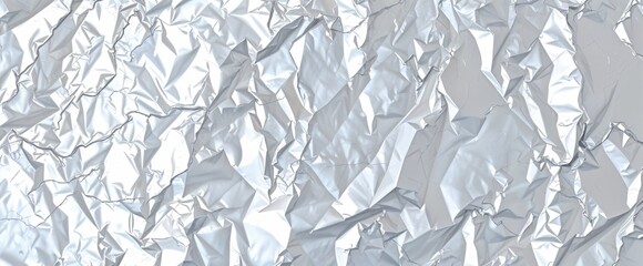 Poster - Abstract background of crumpled metallic foil Light reflects on uneven surface textured effect