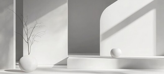 Poster - Clean and modern minimalist setting with abstract details