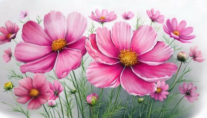 pink and white flowers