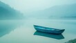 © Kativo - Serene Foggy Lake With A Small Rowboat