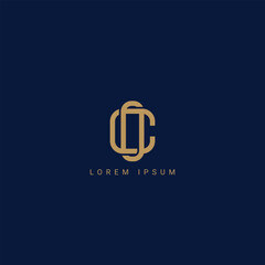 Fototapete - Initial letter CO, OC modern monogram and elegant logo design, premium logo on luxury background