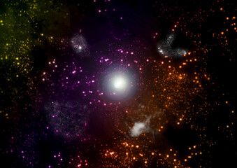 Wall Mural - galaxy in a free space.