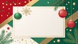 © Artful Stock - Elegant Christmas Card Design Geometric Composition, Red and Green Ornament, Festive Background, Gold Accents. Christmas card, Holiday design